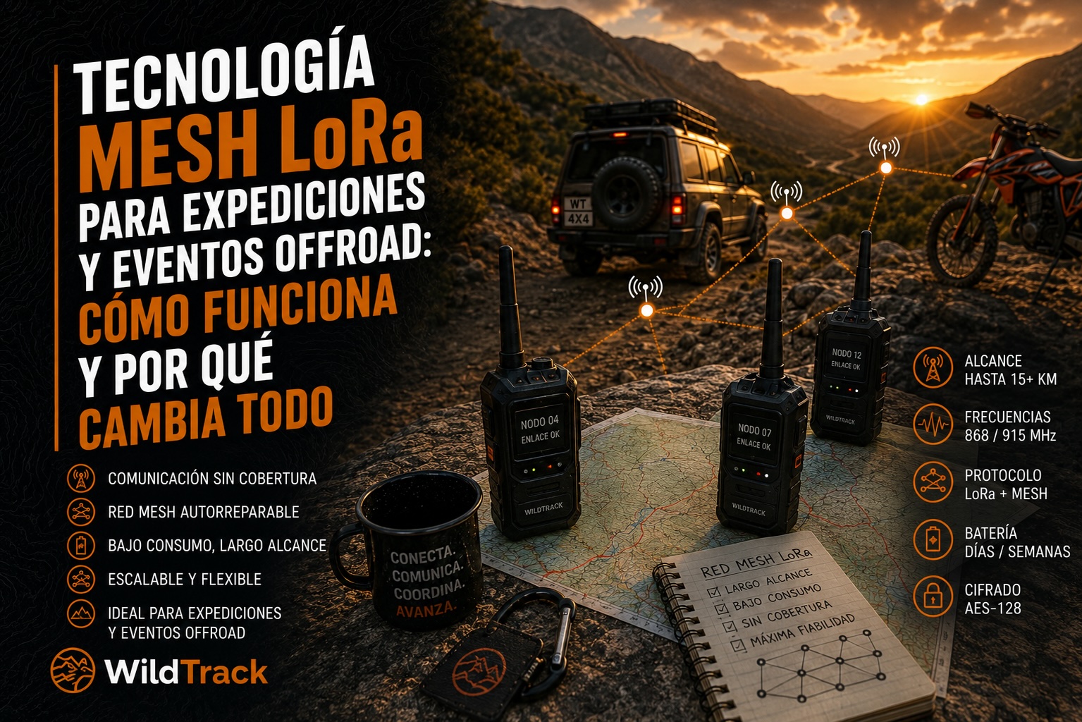 Tecnología Mesh LoRa para Expediciones y Eventos Offroad: Cómo Funciona y Por Qué Cambia Todo