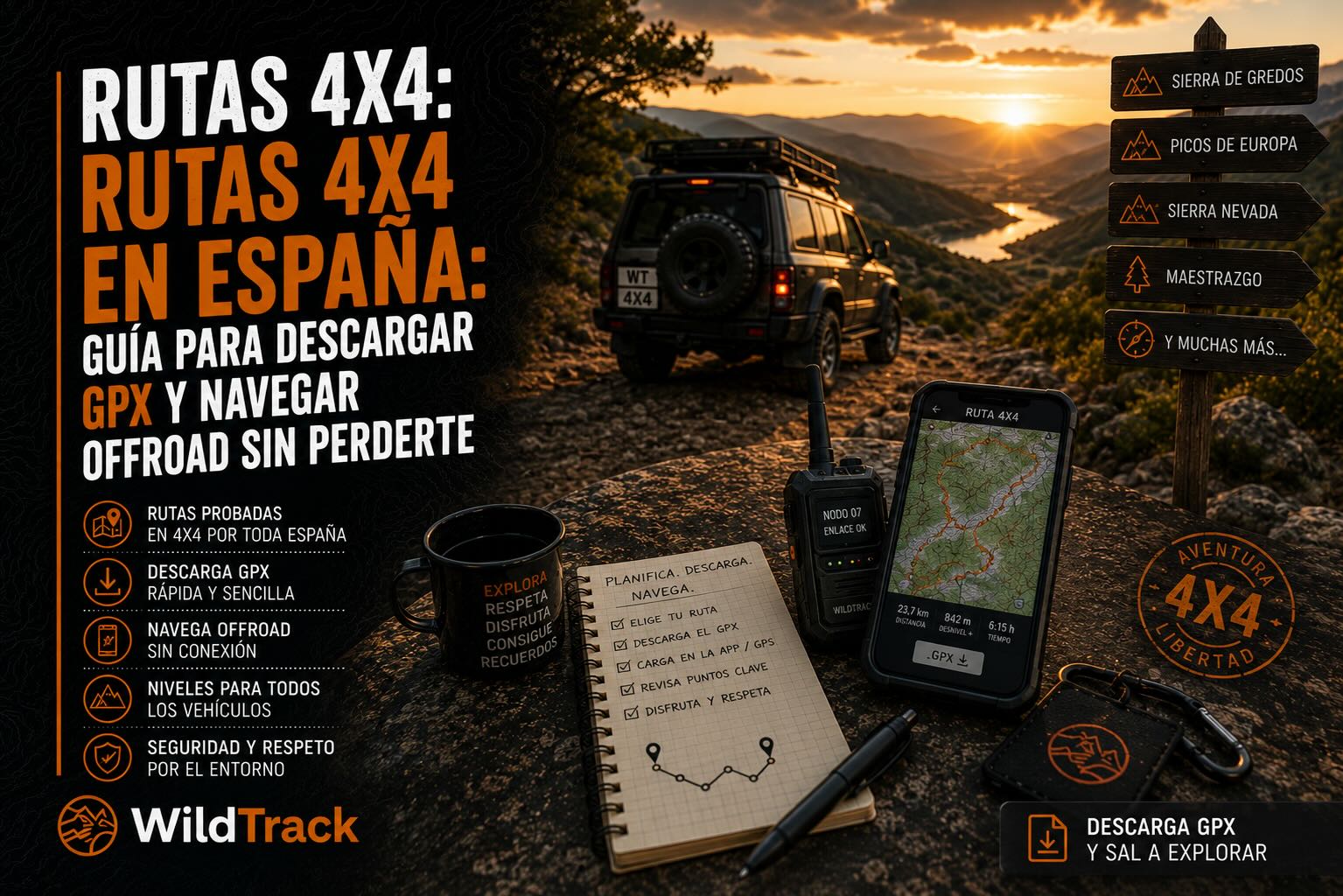 Rutas 4x4 en España: Guía para Descargar GPX y Navegar Offroad sin Perderte