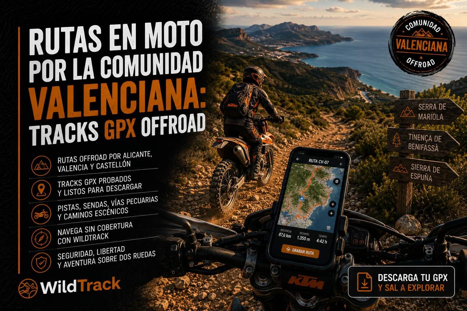Rutas en Moto por la Comunidad Valenciana: Tracks GPX Offroad